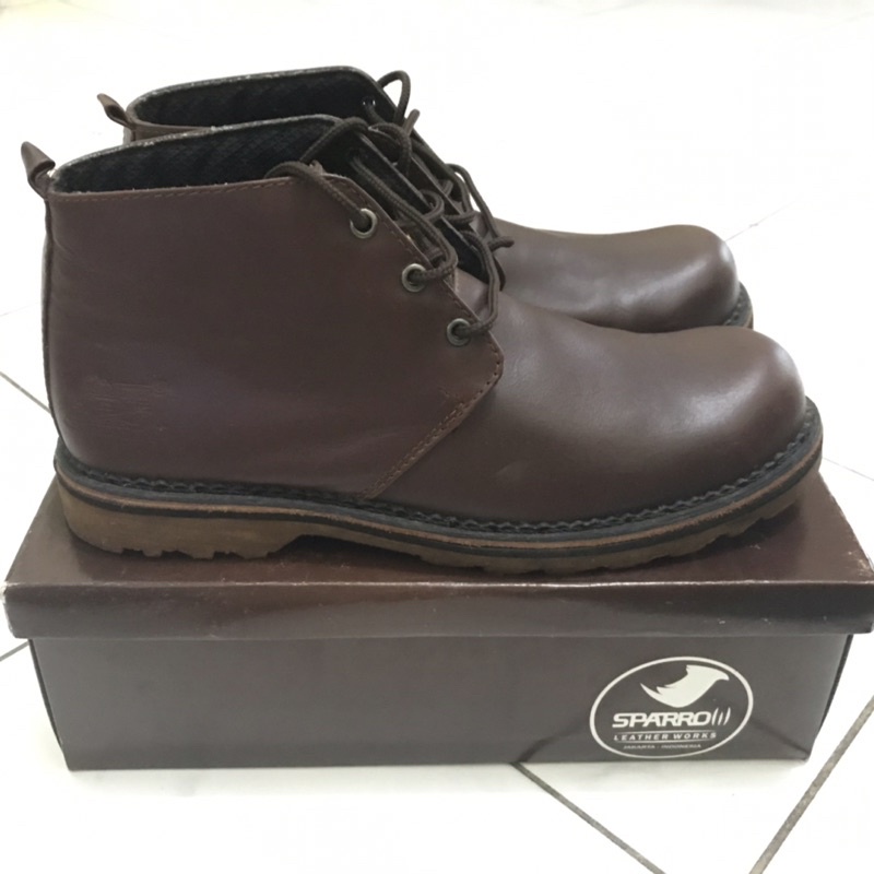 (PRELOVED) SEPATU SPARROW LEATHER WORKS + FREE JEANS