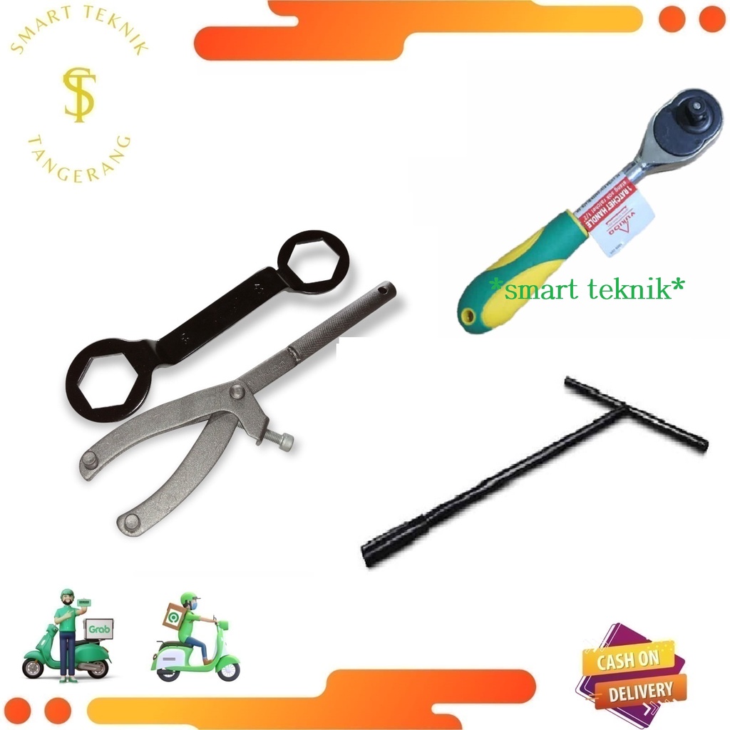 PAKET KUNCI CVT HONDA YAMAHA ALAT BONGKAR CVT YUKIDO PAKET TREKER