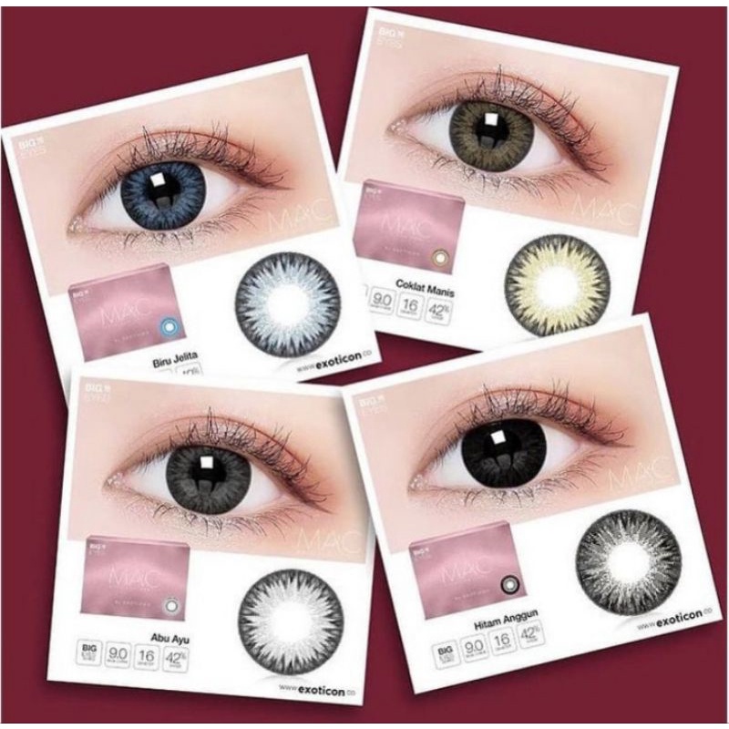 X2 Mac by Exoticon Softlens Warna Normal Sampai -3.00