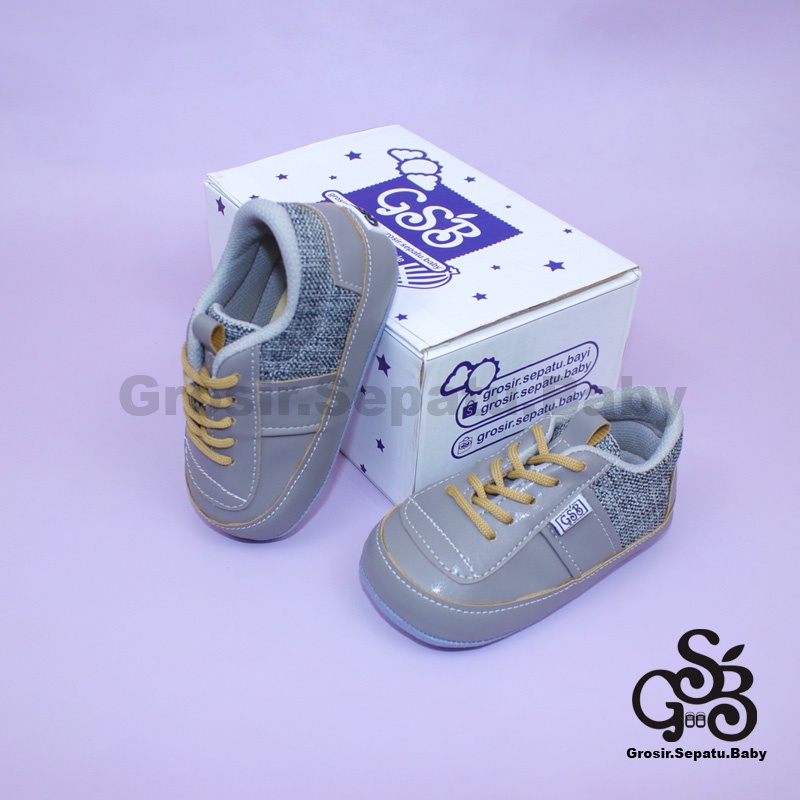 Prewalker - Sepatu Bayi - Baby Shoes | 2-12 bulan | casual KIMMY ABU polos ringan &amp; fleksibel