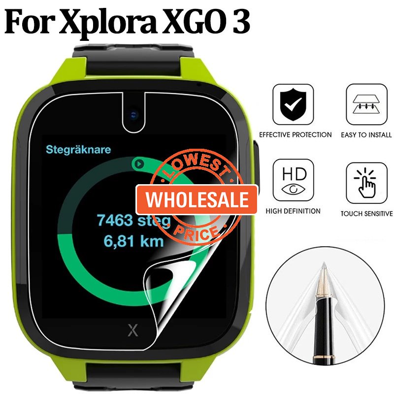1pc Film Hydrogel Pelindung Layar Smartwatch Xplora XGO 3 HD Anti Gores Flexible