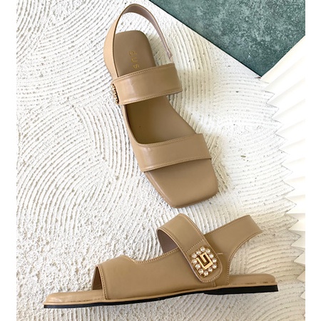 DUSHI Shania Flat - Sandal tali teplek flat wanita