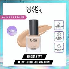 MAKE OVER HYDRASTAY GLOW FLUID FOUNDATION 35ml || alas bedak MAKE OVER