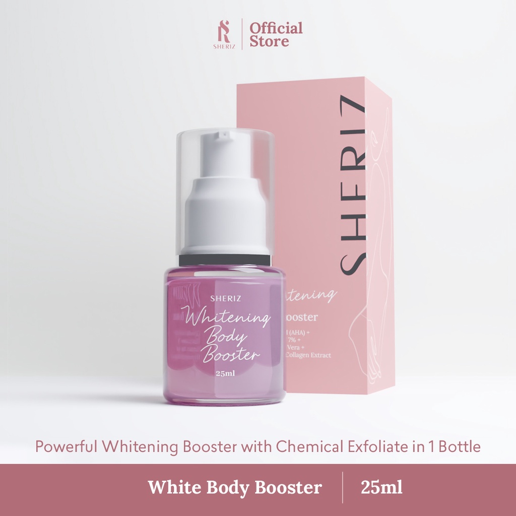 SHERIZ Whitening Body Booster 3X Mencerahkan ,Memudarkan Bekas Luka-25ml