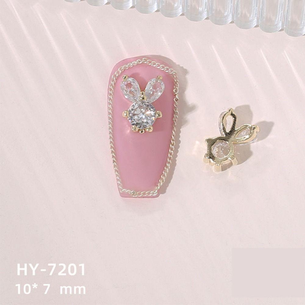 Mxbeauty Dekorasi Nail Art 3D Pesona Kuku Lucu Tahun Baru Zirkon Nail Art Kuku Rhinestones