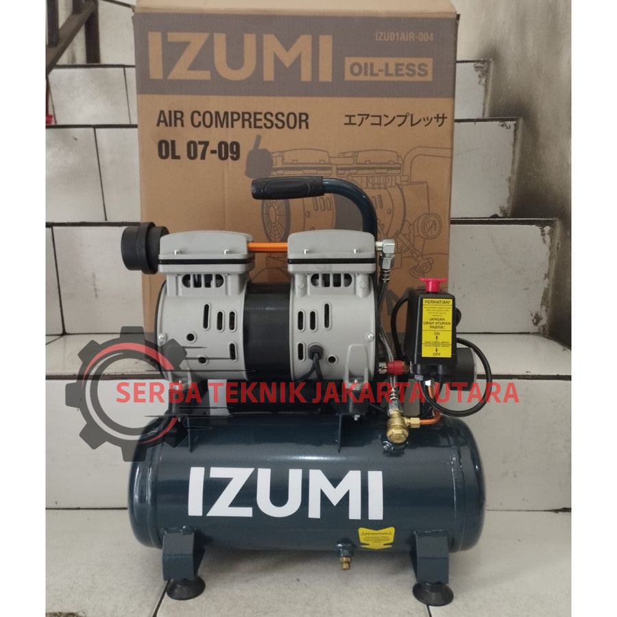 IZUMI Mesin Kompresor Angin Oilles 3/4 hp 9liter IZUMI MAX