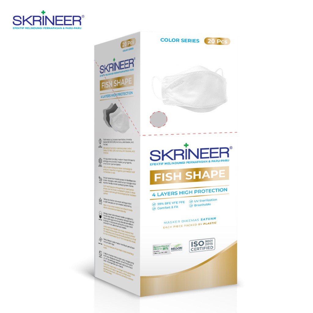 Skrineer Masker Fish Shape 4 ply Earloop