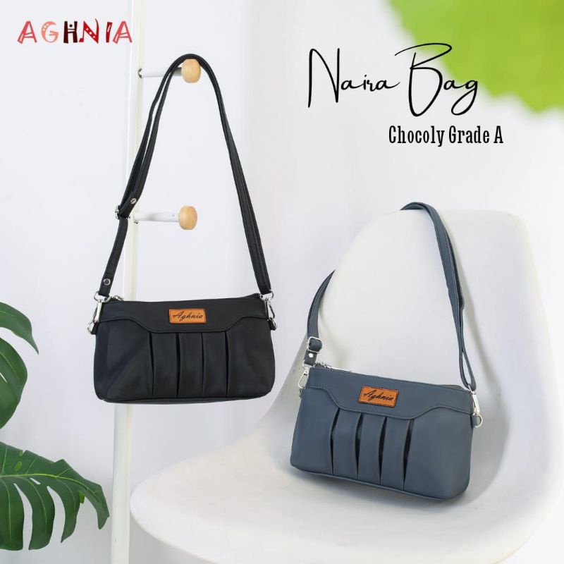 NAIRA BAG BY AGHNIA BAHAN CHOCOLY ANTI AIR WATERPROOF TALI PANJANG ORIGINAL