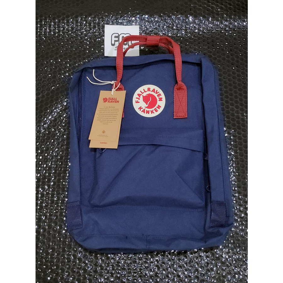 SALE Tas Ransel Kan Ken MEDIUM Polos Simple / Backpack Sekolah Wanita (READY GOSEND)-navy red