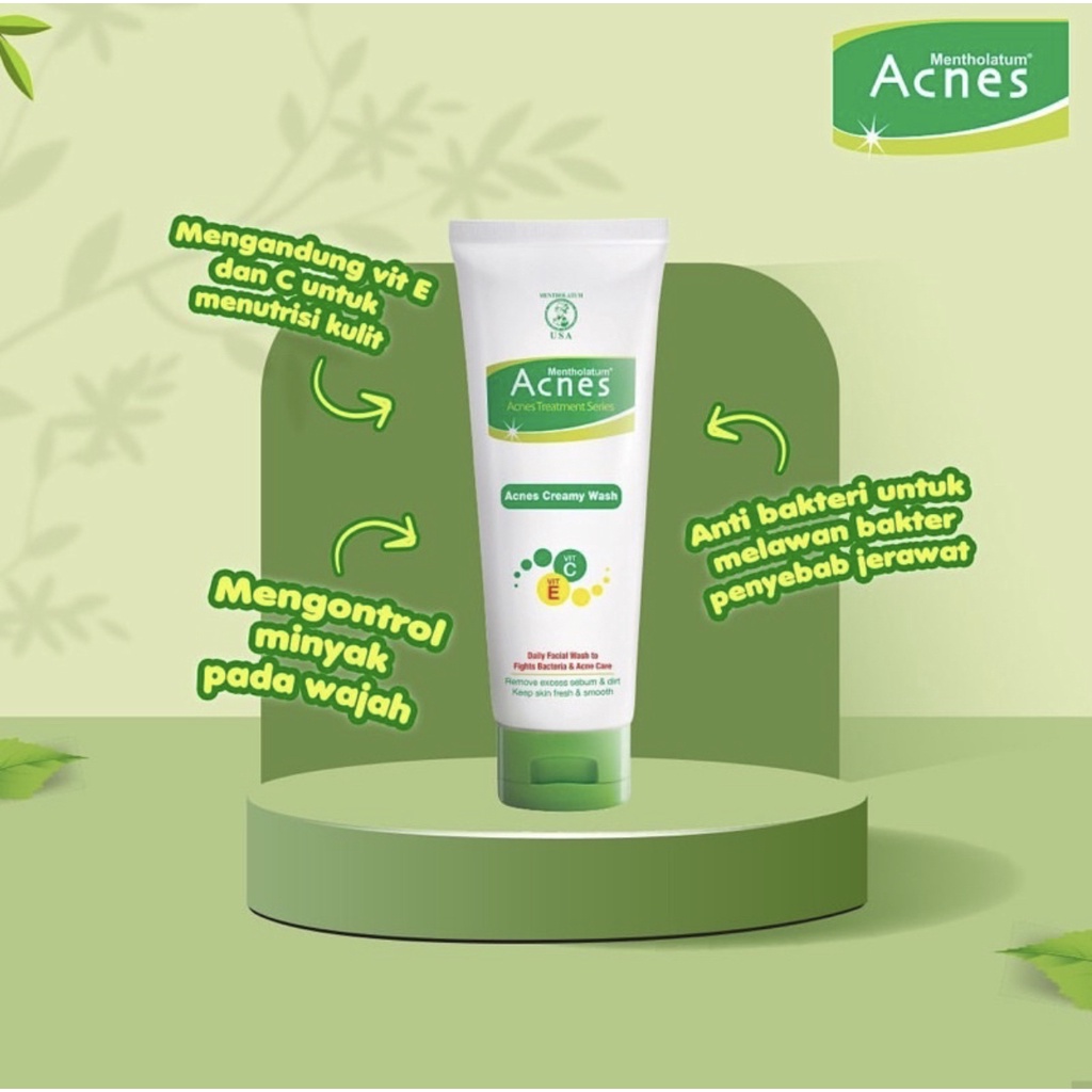 Acnes Creamy Wash 50gr / 100gr / Facial Wash / Cleanser