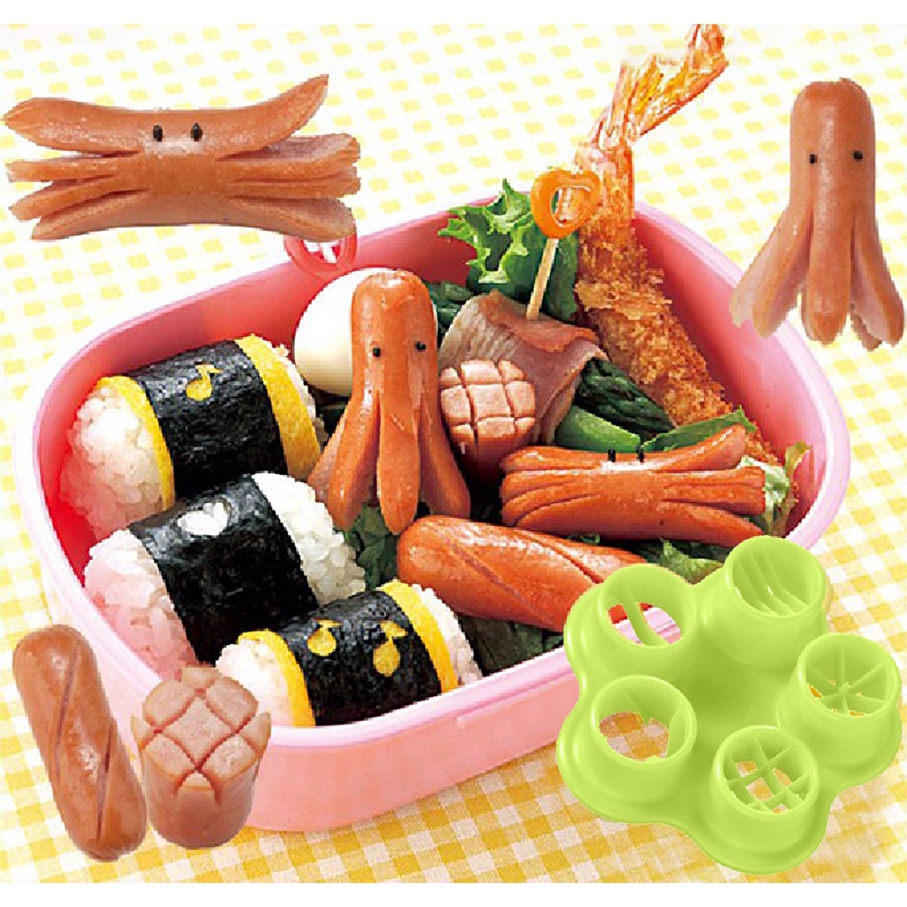 

Cetakan Pemotong Sosis & Hot Dog isi 5 in 1 (warna RANDOM) / Cetakan Dapur