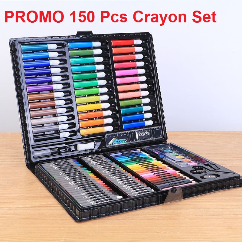 ( KJO ) Crayon Art SET Pensil Warna Crayon 1 SET isi 150