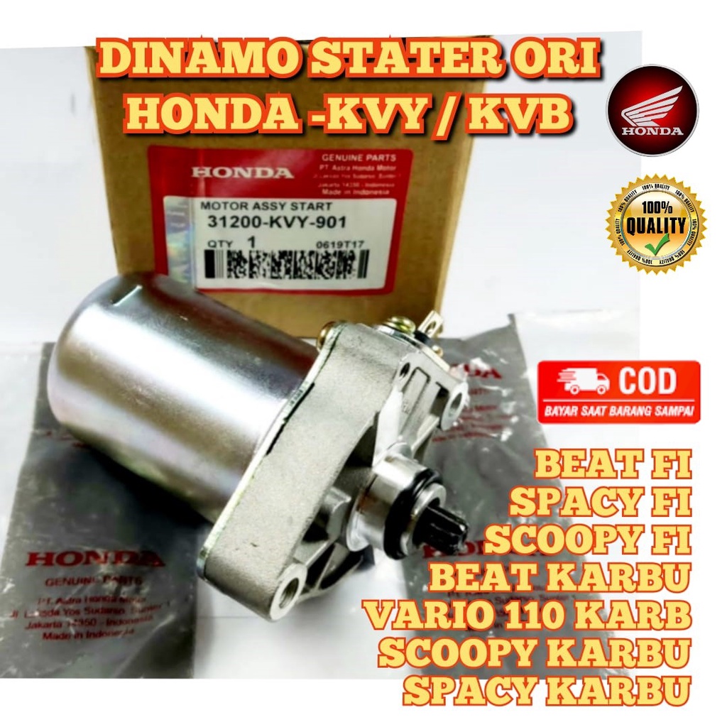 Dinamo stater only Original Honda KVB Beat FI Spacy Scoopy FI Vario 110 Karbu Dynamo Asli Ori AHM