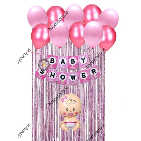 PAKET DEKORASI SIMPLE BABY SHOWER BOY/GIRL