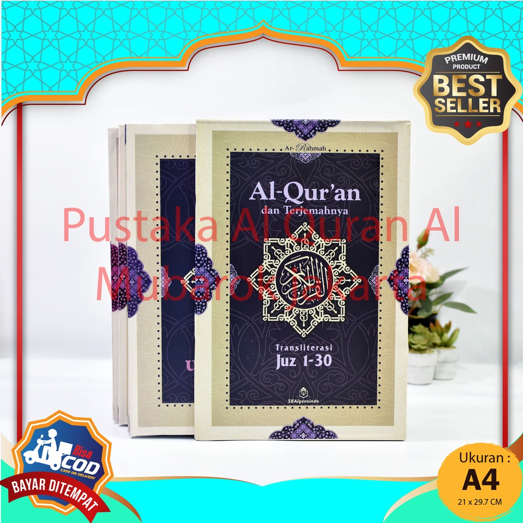 Ar Rahmah Alquran Terjemah Latin Perkata Ukuran A4 (21 x 30 Cm) Besar Per 5 Juz Sinar Baru Algensind