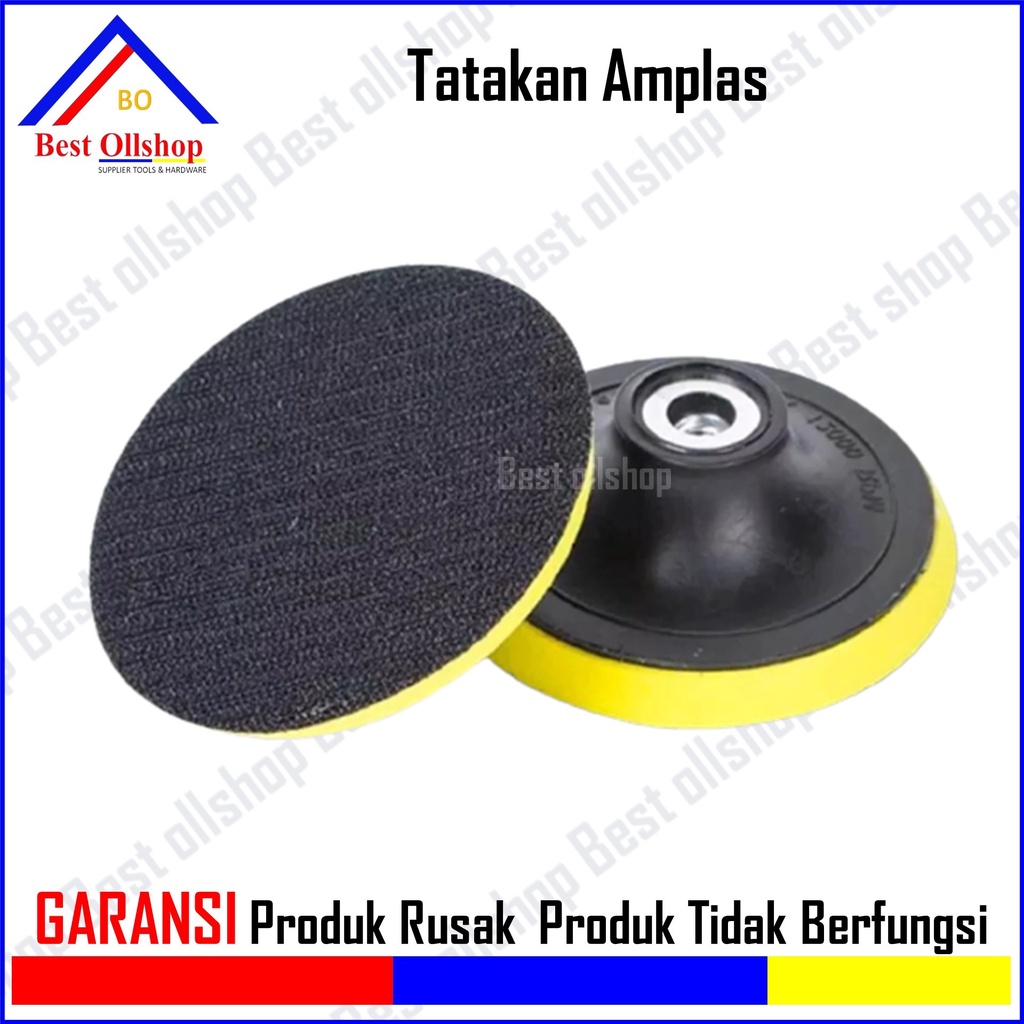 Tatakan Amplas Bulat Velcro Ampelas Gerinda Tangan Polishing Pad Rubber 4 Inch