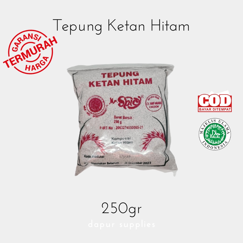 Tepung Ketan Hitam / Black Glutinous Rice Powder – Mr Spicy 250g