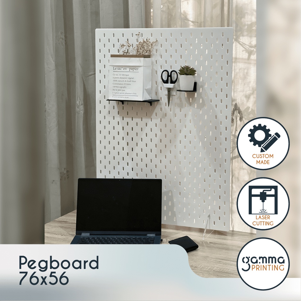 Pegboard Papan 76 x 56 CM SKDS Dinding Rak Setup Organizer