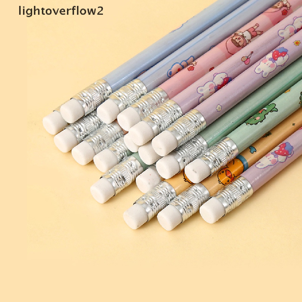 (lightoverflow2) 10pcs / Set Pensil HB Motif Kartun Lucu Untuk Hadiah Ulang Tahun Anak Tk