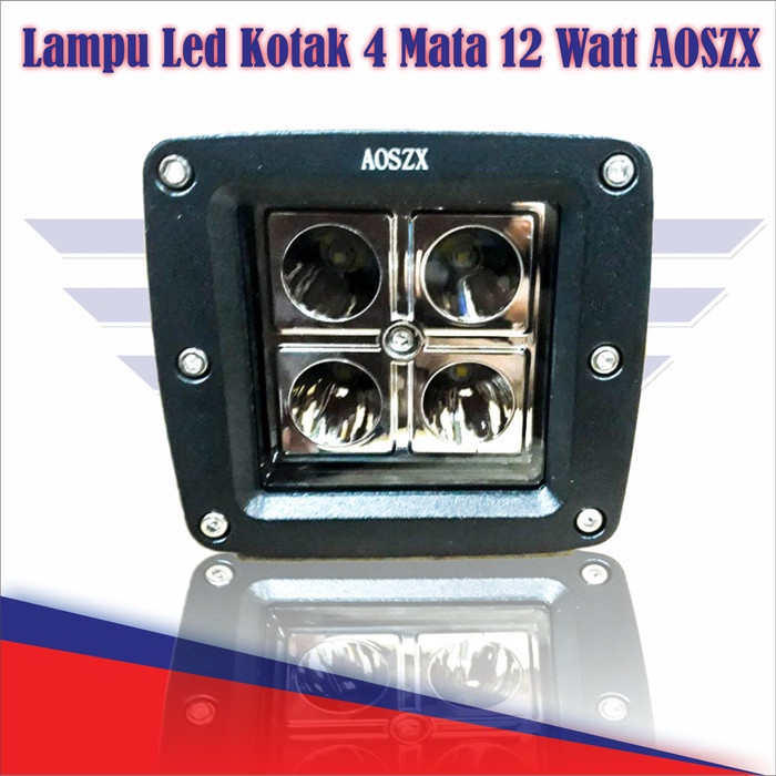 Lampu Led Kotak 4 Mata 12 Watt AOSZX