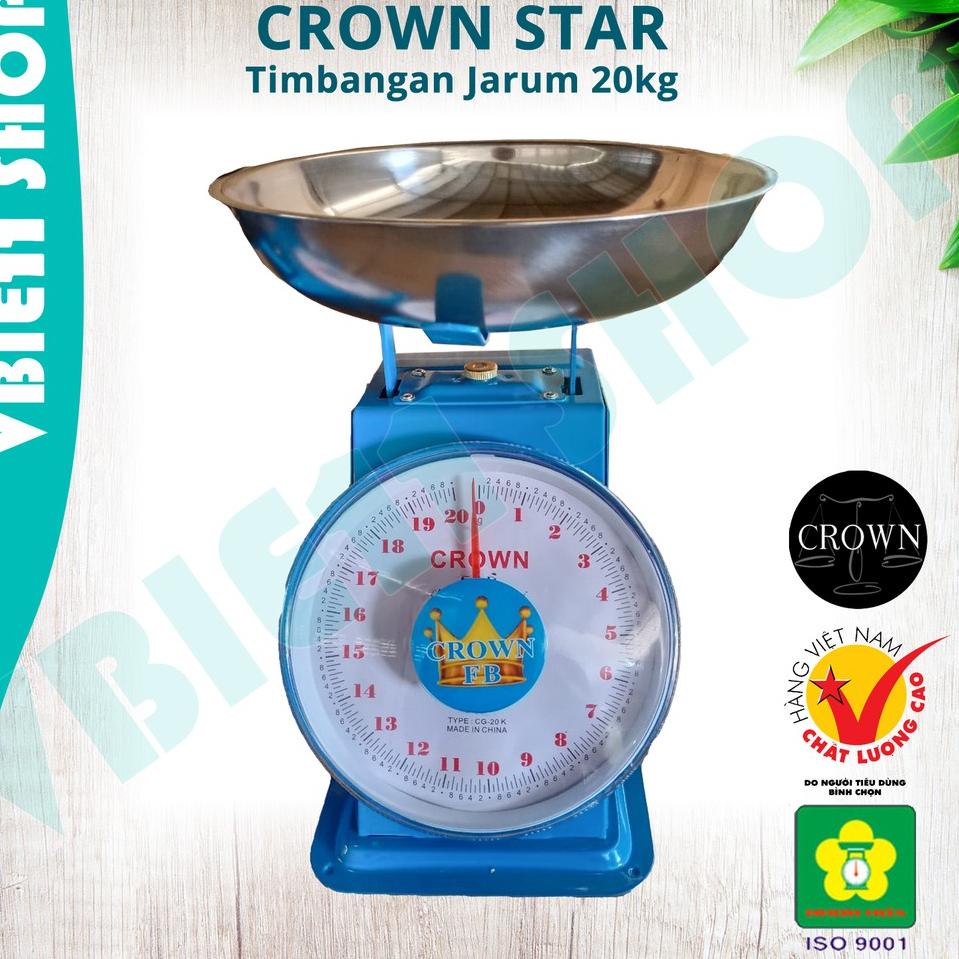 Murah Meriah Timbangan CROWN 10kg Besi Stainless Jarum Analog Manual Duduk Sembako Telor Kue Tepung 
