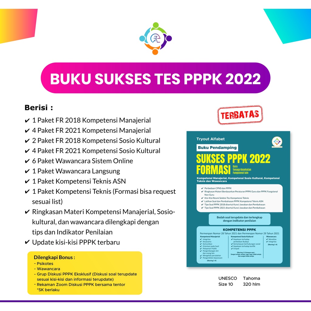 Buku Sukses PPPK Kompetensi  PENDIDIK 2022 (Guru Bahasa Inggris, Guru Matematika, Guru Sejarah, Guru