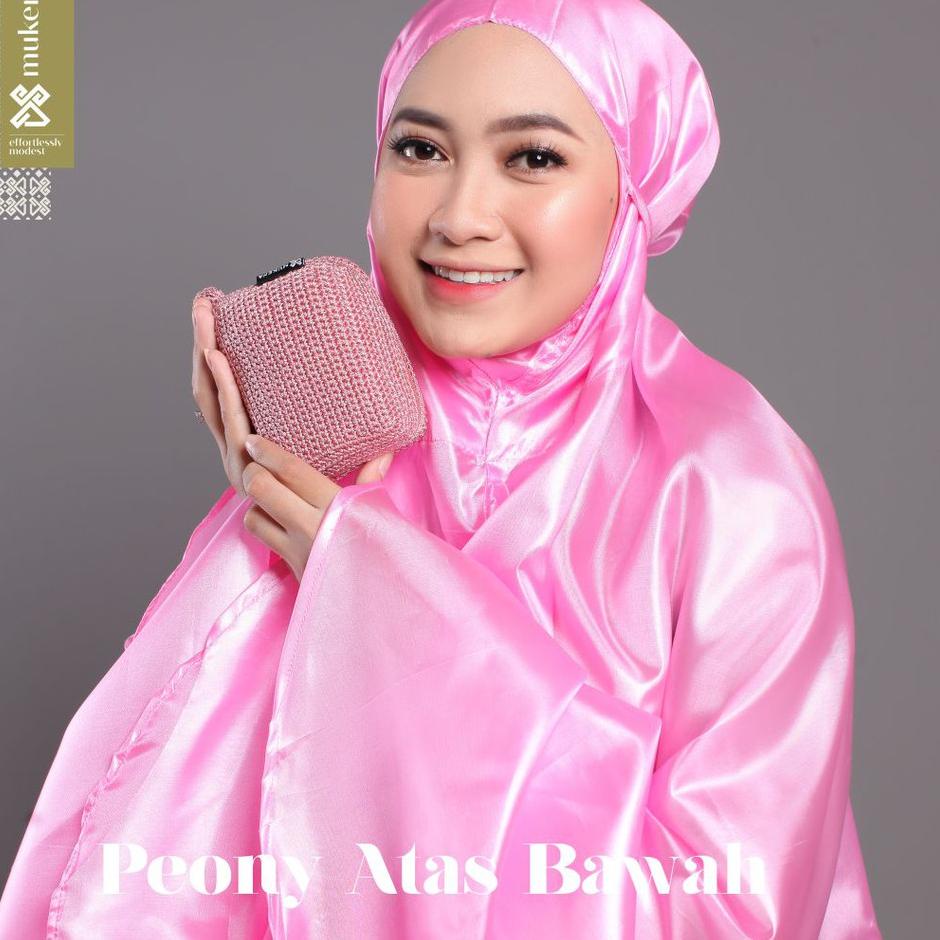IJK.18Oc22c ▫ Mukena Rekor Muri Tas Rajut Terkecil - Mukena Traveling Mini Peony Atas Bawah Dengan K