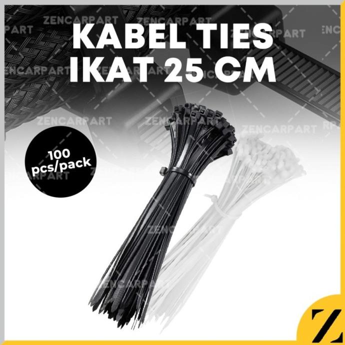 

Kabel Tis 2.5 mm 2,5 mm 10 cm Cable Ties Nilon Nylon putih 100 pcs