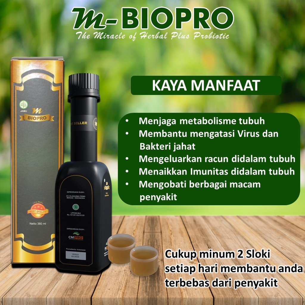 M Biopro Mbiopro Herbal Asli Original Dari Agen Resmi Isi Kemasan 380ml