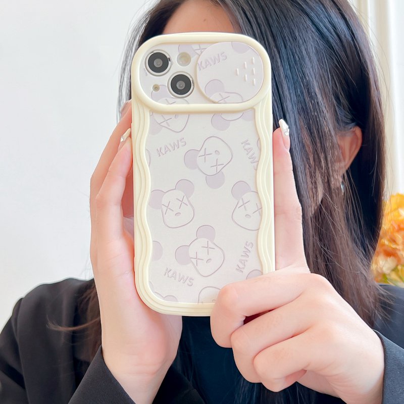 Casing Lembut Terbaru yang Dapat Ditekan untuk IPhone 11 12 13 14 Pro Max 14 Plus Casing Penutup Ponsel Gloomy Bear Hadiah Wanita cassing hp