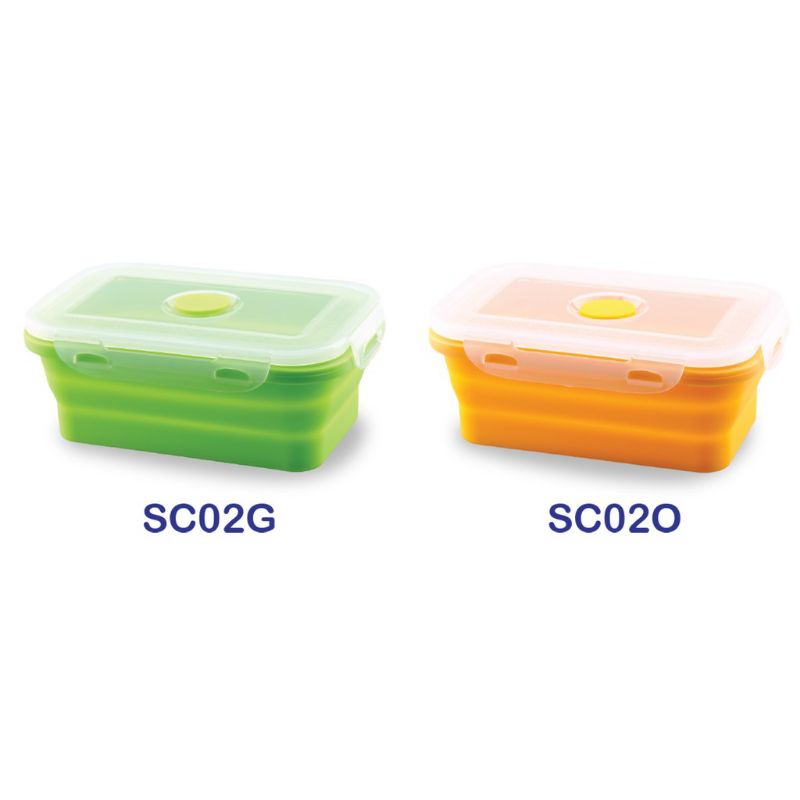 SC002 SC02G Baby Safe Collapsible Silikon Food Container Babysafe 570ml