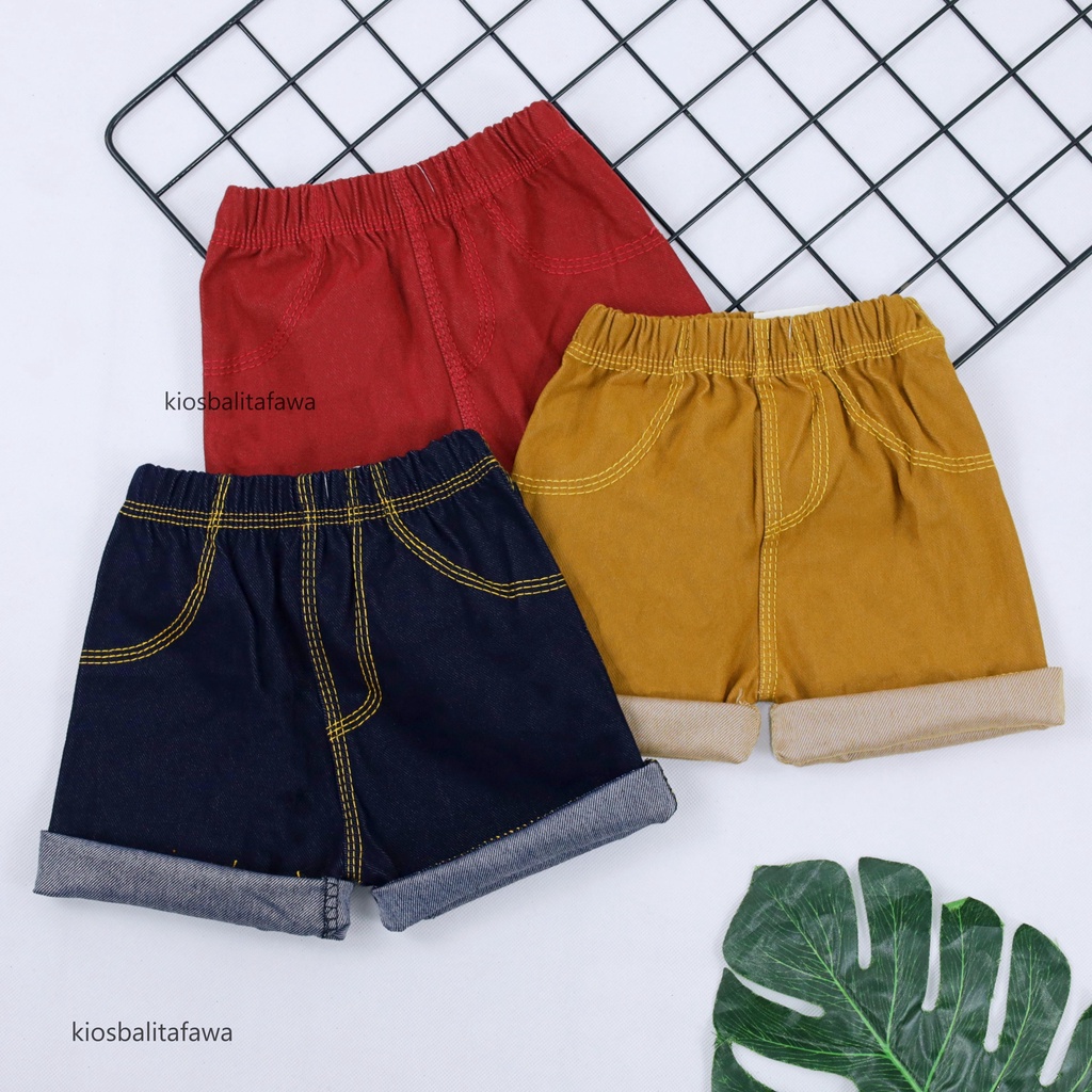 Short Jegging Kids uk. 2-3 Tahun / Unisex Boy &amp; Girl /  Celana Anak Perempuan Celana Jeans Pendek Anak