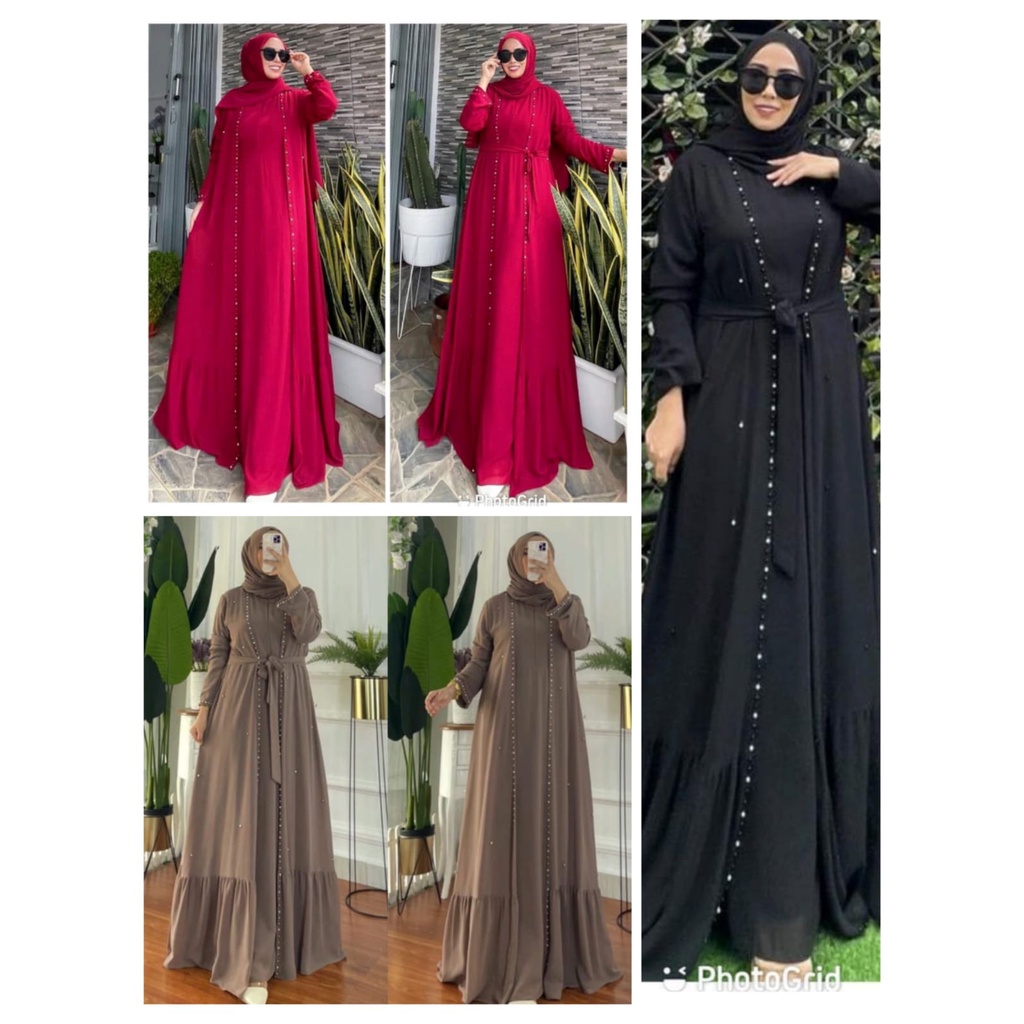 [COD]Lydia maxy Gamis Kondangan Modern Aplikasi Mutiara Gamis kondangn jumbo fashion muslim wanita gamis pesta terbaru