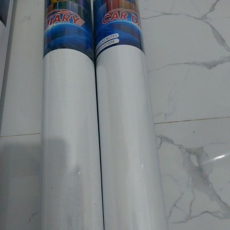 Stiker putih doff 1 roll