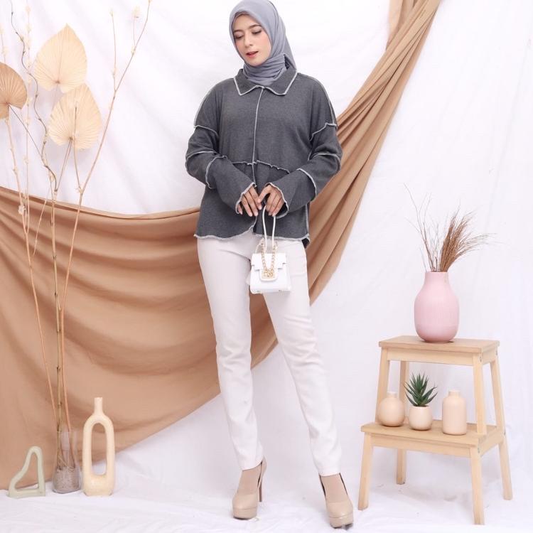 Cepaat--BLOUSE TERBALIK BAJU VIRAL ATASAN JUMBO KEBALIK KEMEJA JAHIT OBRAS DILUAR OVERSIZED BIGSIZE 
