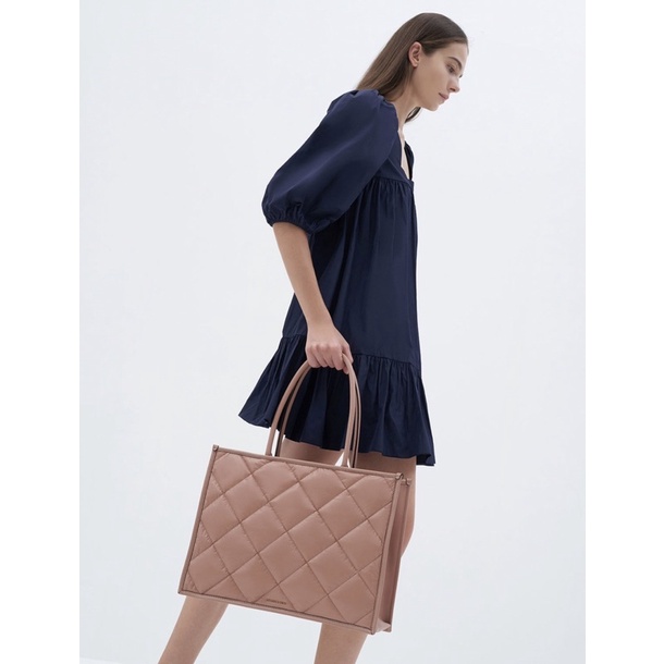 Tas Wanita CK Celia Large Double Handle Quilted Bag - 9032#