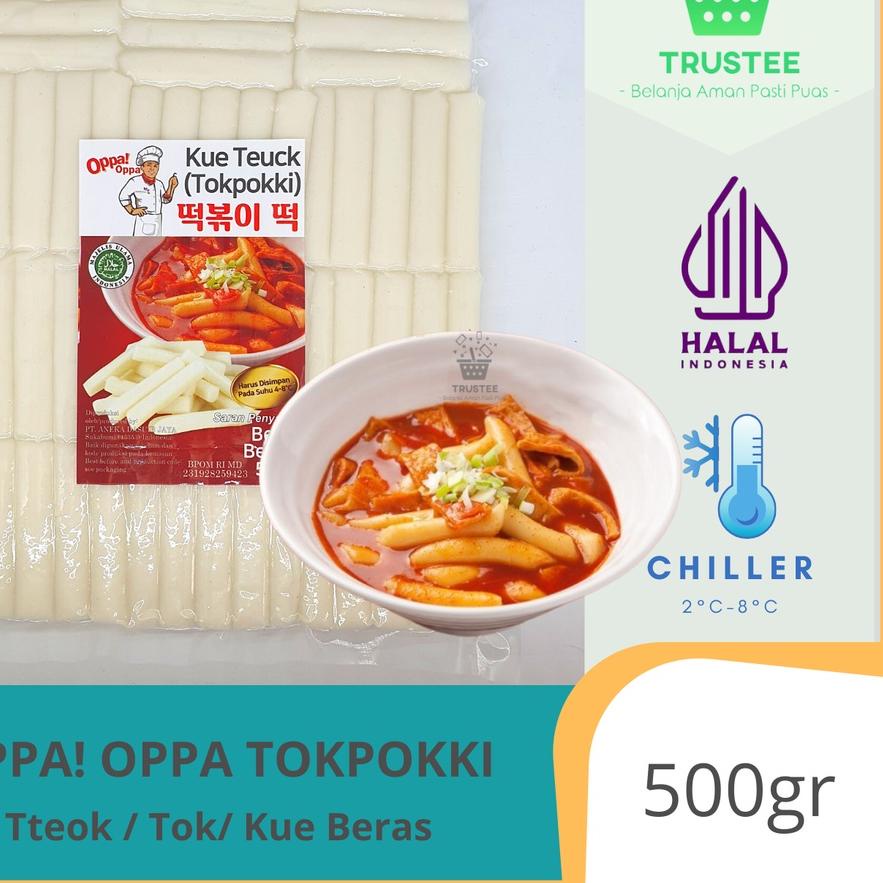 

10.10 SALE Oppa! Oppa Tteok Tteokbokki Tokpokki Tokpoki Korea Rice Cake Halal 500gr serbuuu !