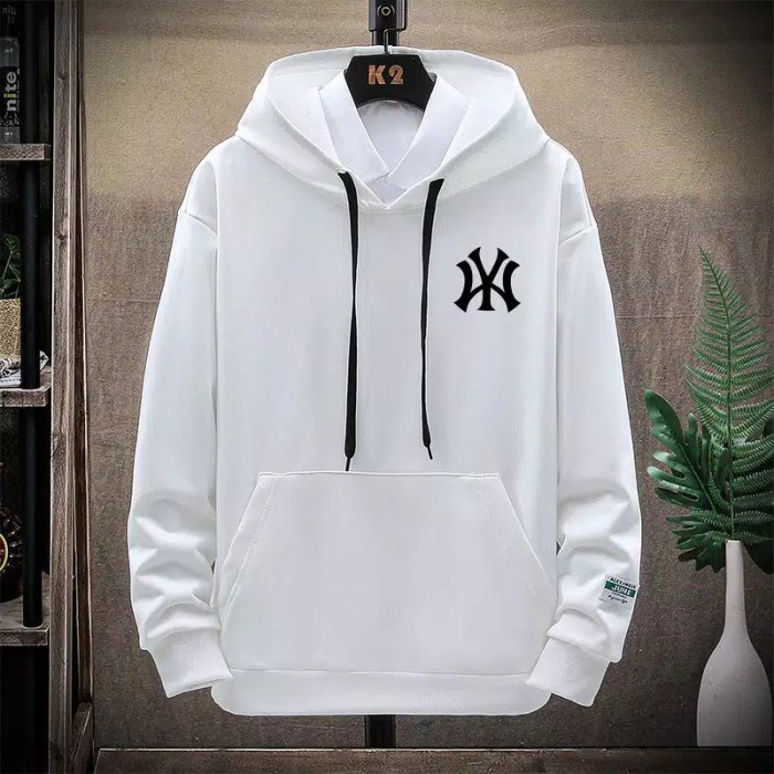 Cod Jaket Sweater Hoodie Distro Pria Sweeter Hudy NY Laki Laki Sweter Hudie Putih Cowok Suiter Hody Cowo Sewiter Hudie Keren Suwiter Switer Hody Keren Terbaru Remaja Dewasa Kekinian-NY PUTIH