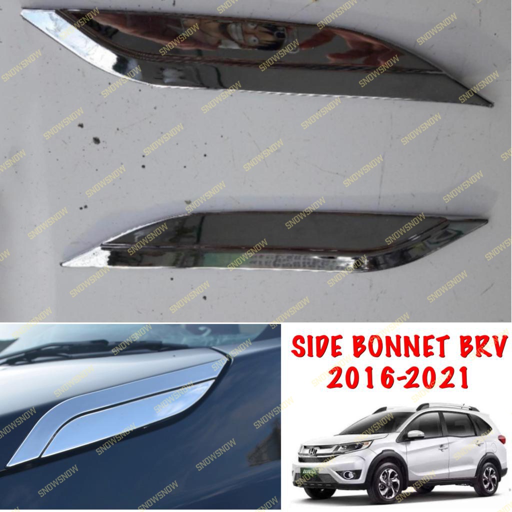 List Kap Mesin Mobil BRV 2016 2021 Side Bonnet Chrome