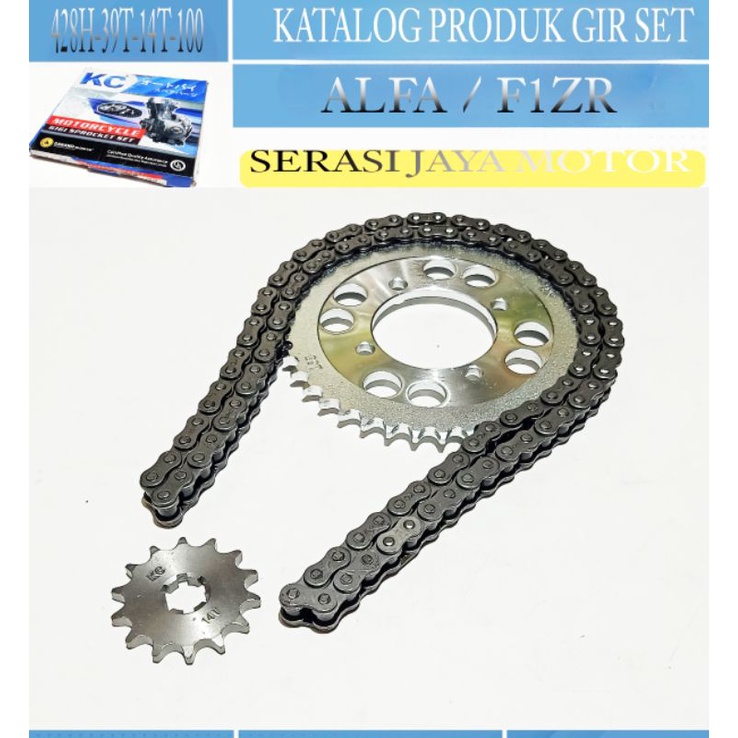 KC GEAR PAKET F1ZR / ALFA (428H-39T-14T-100L)