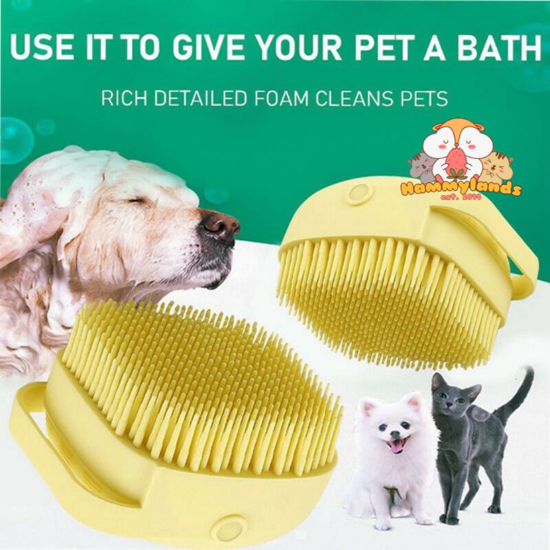 sikat mandi silikon kucing bubble bath shower brush