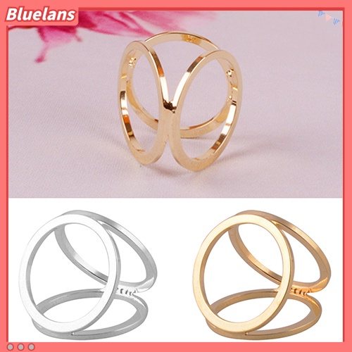 Bluelans Hot Fashion Gold Plated Three Ring Silk Scarf Buckle Clip Brooch Pin Gift