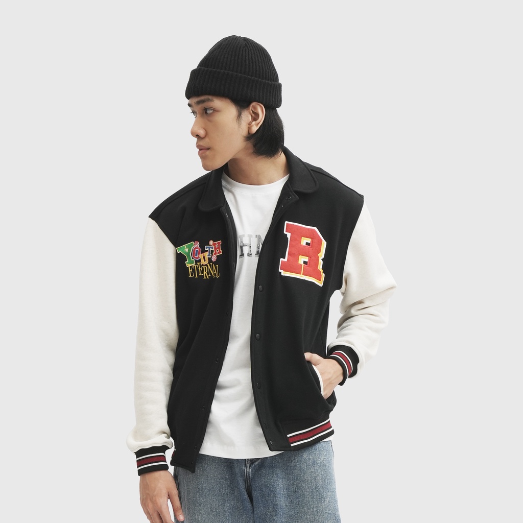 Roughneck VB016 Black Youth Eternal Varsity Jacket