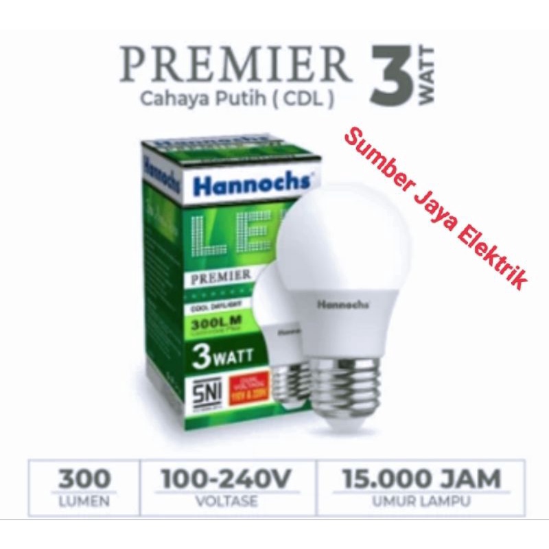 LED Hannoch 3watt Premier Cool Daylight
