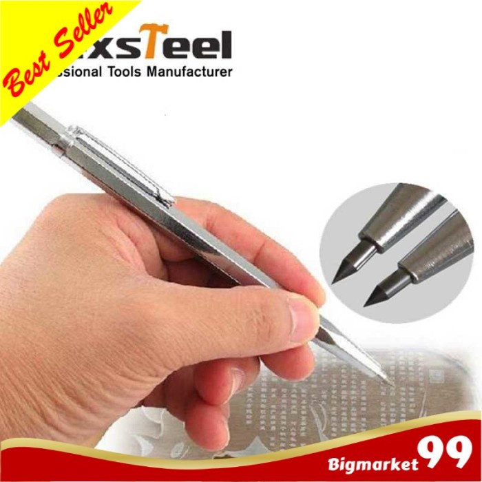

Pena Ukir Metal Seni Alat Ukir Besi Scriber Tungsten Carbide Tip - Silver