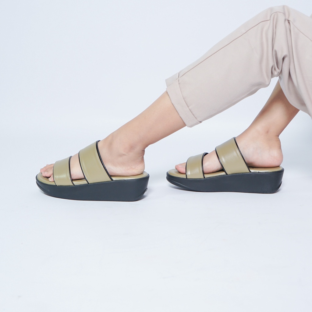 Sara Sara KITTA Sandal Wedges Wanita sandal selop ban dua sandal empuk terbaru