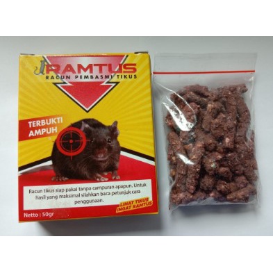 Jual RAMTUS RACUN PEMBASMI TIKUS | OBAT PEMBASMI TIKUS ORIGINAL 50 GR | Racun tikus ampuh | Pembasmi Tikus