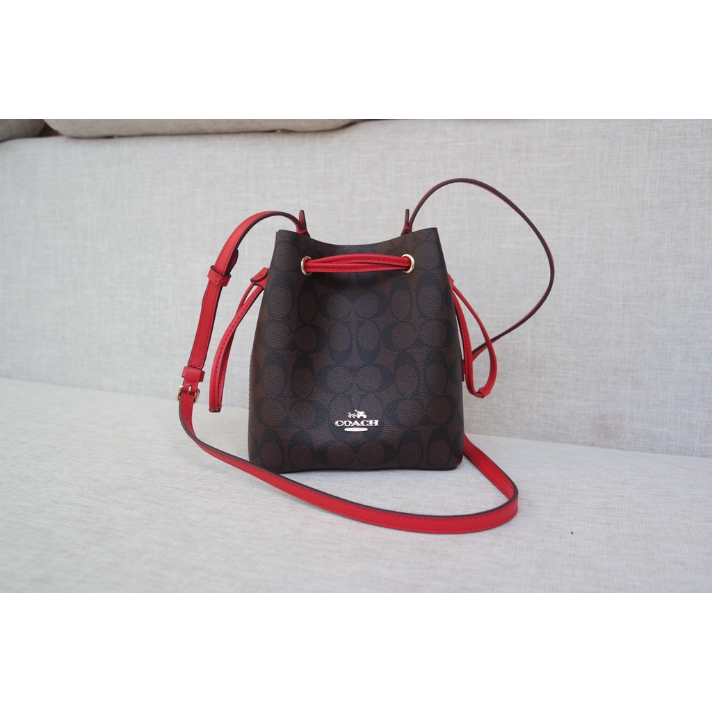 [Instant/Same Day]Coach  83856 drawstring bucket bag shoulder bag messenger bag handbag   stb