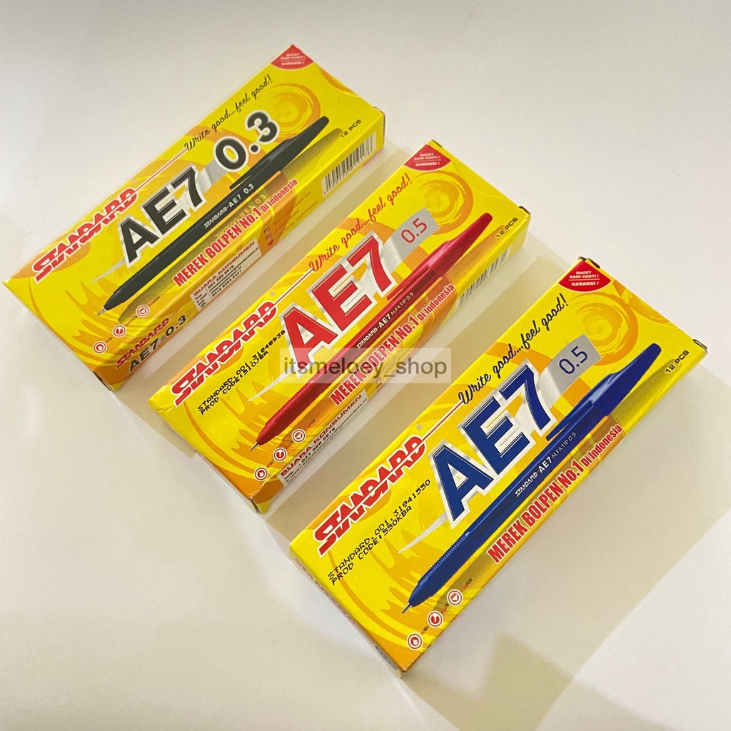 

(1pcs) PULPEN STANDARD AE7 / PEN BOLPOIN PENA 0.5MM ECER STANDARD AE-7