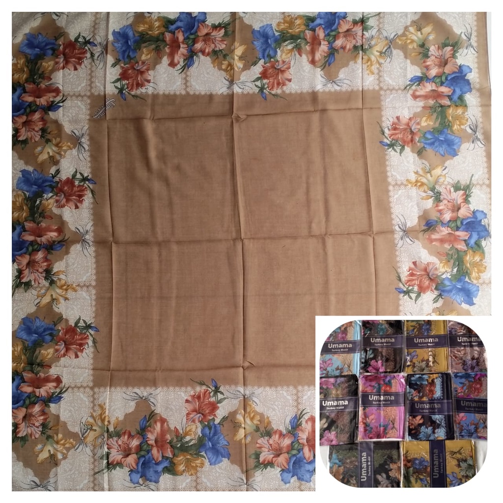 SEGI EMPAT UMAMA TURKEY MOTIF VOAL SCARF KERUDUNG HIJAB SEGIEMPAT SQUARE JILBAB BISA PILIH MOTIF HARGA GROSIR